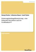 Fischer / Kainz / Bauer |  Existenzgründungsfinanzierung - eine lohnende Investition auch in Großbanken?!? | Buch |  Sack Fachmedien