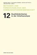 Wirth / Sommer / Wettstein |  Qualitätskriterien in der Inhaltsanalyse | eBook | Sack Fachmedien