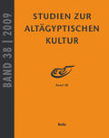 Altenmüller / Kloth |  Studien zur Altägyptischen Kultur Band 38 | Buch |  Sack Fachmedien