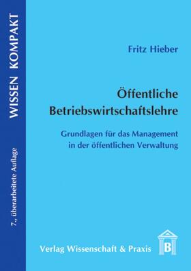 Hieber | Öffentliche Betriebswirtschaftslehre. | E-Book | sack.de