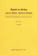  Recht in Afrika / Law in Africa / Droit en Afrique. 2004 / Heft 1 | Buch |  Sack Fachmedien