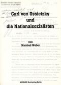 Weber |  Carl von Ossietzky und die Nationalsozialisten | Buch |  Sack Fachmedien
