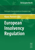 Pannen |  European Insolvency Regulation | Buch |  Sack Fachmedien