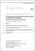 Belz / Müllner / Senn |  Die Implementierung globaler Marketing-Strategien in Industriegüterunternehmen | Buch |  Sack Fachmedien