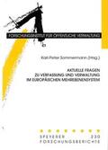 Sommermann |  Aktuelle Fragen zu Verfassung und Verwaltung im europäischen Mehrebenensystem | Buch |  Sack Fachmedien