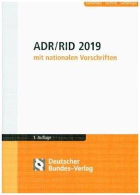 Deutscher Bundes-Verlag | ADR / RID 2019 mit nationalen Vorschriften | Buch | sack.de