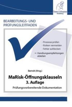 Berndt | Bearbeitungs- und Prüfungsleitfaden: MaRisk-Öffnungsklauseln, 3. Auflage | Buch | sack.de