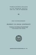 Benda-Beckmann |  Property in Social Continuity | Buch |  Sack Fachmedien