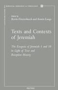 Finsterbusch / Lange |  Texts and Contexts of Jeremiah | Buch |  Sack Fachmedien