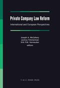 McCahery / Vermeulen / Timmerman |  Private Company Law Reform: International and European Perspectives | Buch |  Sack Fachmedien